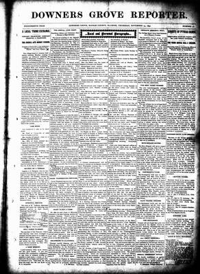 Downers Grove Reporter, 25 Nov 1897