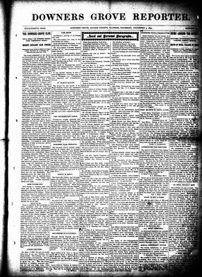 Downers Grove Reporter, 2 Dec 1897