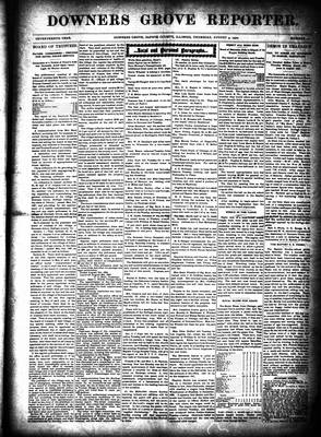 Downers Grove Reporter, 9 Aug 1900