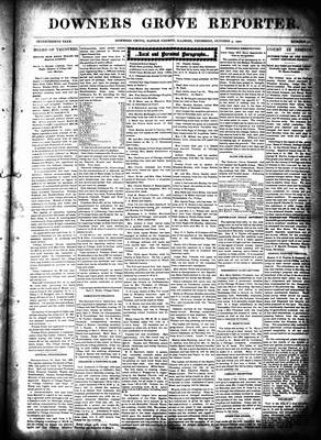 Downers Grove Reporter, 4 Oct 1900