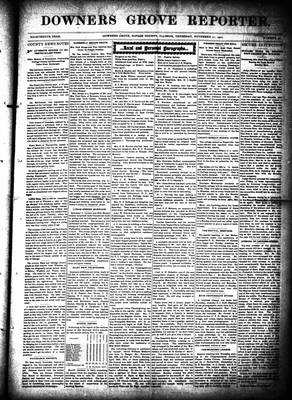 Downers Grove Reporter, 21 Nov 1901