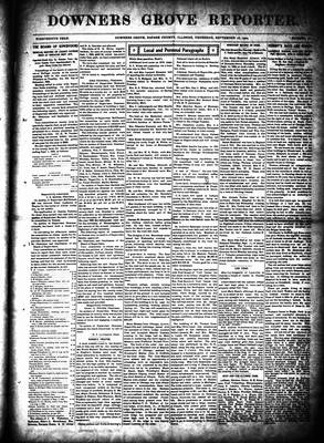 Downers Grove Reporter, 18 Sep 1902