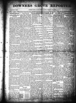 Downers Grove Reporter, 16 Oct 1902