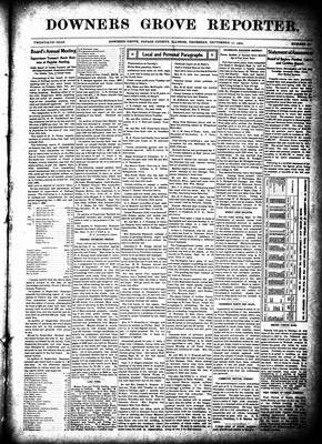 Downers Grove Reporter, 17 Sep 1903