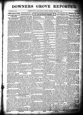 Downers Grove Reporter, 24 Sep 1903