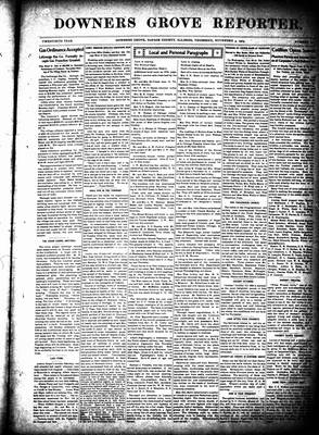 Downers Grove Reporter, 5 Nov 1903