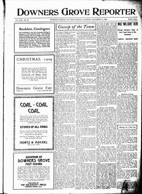 Downers Grove Reporter, 3 Dec 1904