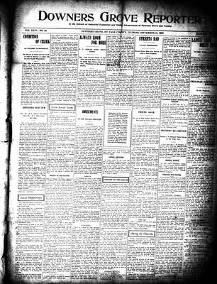 Downers Grove Reporter, 21 Sep 1907