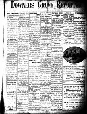 Downers Grove Reporter, 27 Mar 1908