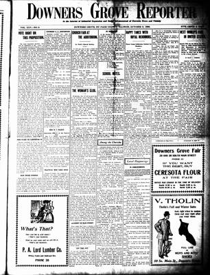 Downers Grove Reporter, 9 Oct 1908