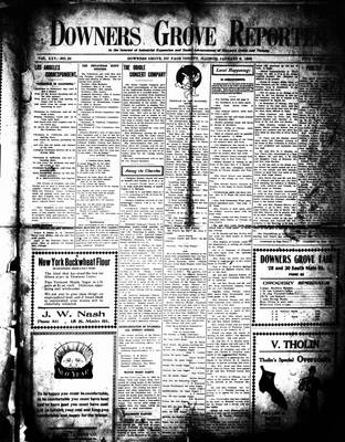 Downers Grove Reporter, 8 Jan 1909