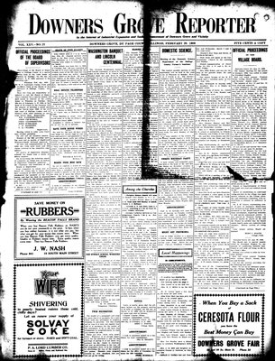 Downers Grove Reporter, 26 Feb 1909