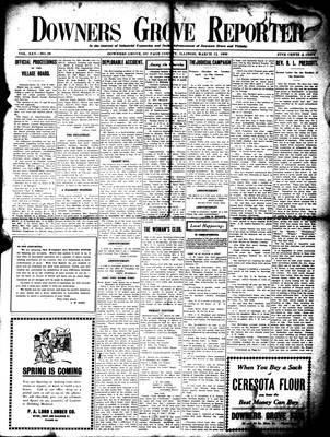 Downers Grove Reporter, 12 Mar 1909