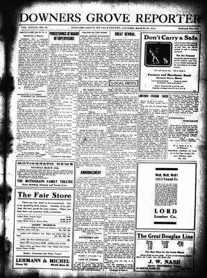 Downers Grove Reporter, 29 Mar 1912