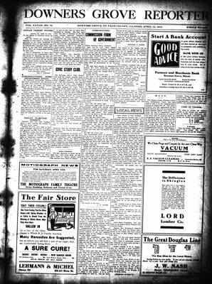 Downers Grove Reporter, 12 Apr 1912