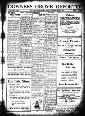 Downers Grove Reporter, 15 Jun 1912