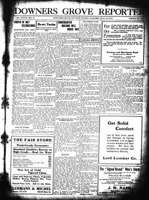 Downers Grove Reporter, 13 Jul 1912