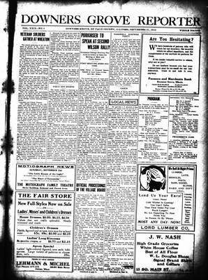 Downers Grove Reporter, 21 Sep 1912