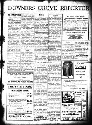 Downers Grove Reporter, 11 Oct 1912