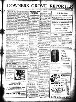 Downers Grove Reporter, 18 Oct 1912