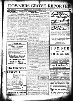 Downers Grove Reporter, 15 Aug 1913