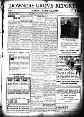 Downers Grove Reporter, 9 Jul 1915