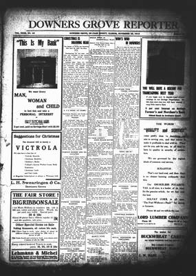 Downers Grove Reporter, 26 Nov 1915