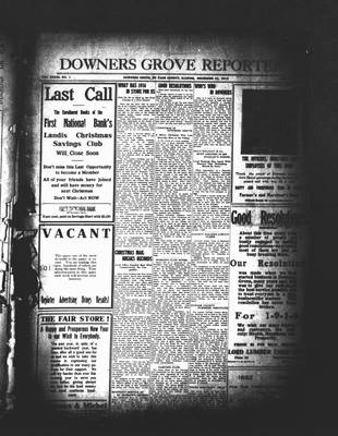 Downers Grove Reporter, 31 Dec 1915