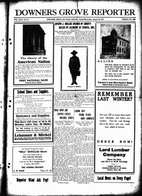 Downers Grove Reporter, 30 Aug 1918