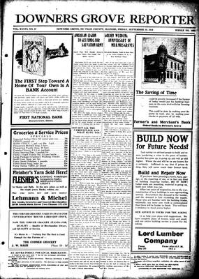 Downers Grove Reporter, 19 Sep 1919