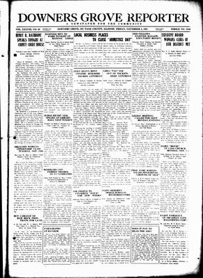 Downers Grove Reporter, 4 Nov 1921