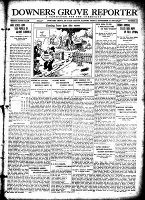 Downers Grove Reporter, 15 Sep 1922