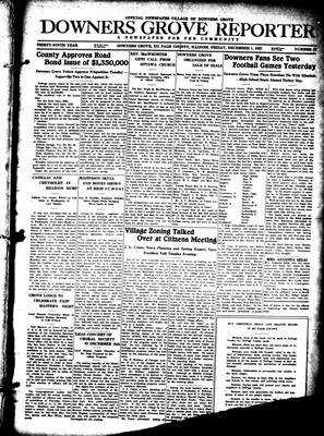 Downers Grove Reporter, 1 Dec 1922