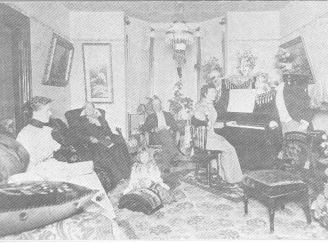 Interior of Dr. Sam Webster's House, 1895