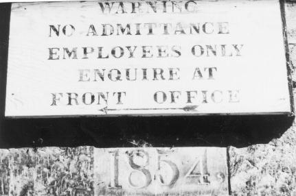 Barber Mill Sign, 1854