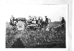 Clayton Dick ploughing with a tractor while Will Hardy ploughs with a horse and plough.