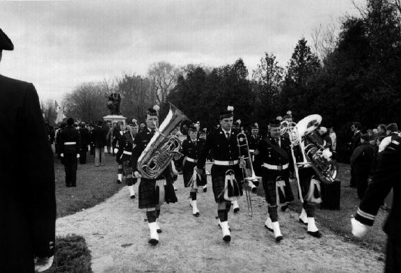 Lorne Scots Band, Remembrance Day, 1990