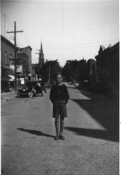 Young man on Main Street 1940?