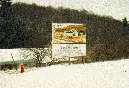 Site sign at the Barber Paper Mill 1990