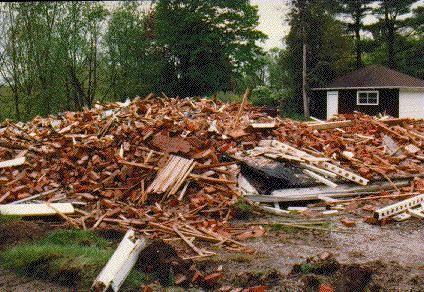 Demolished property on Maple Avenue 1990