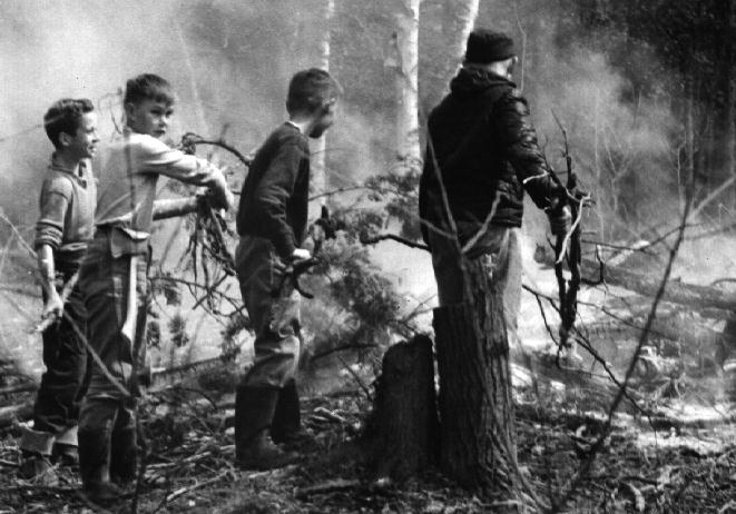 Scouts Clubhouse Construction - Burning Underbrush