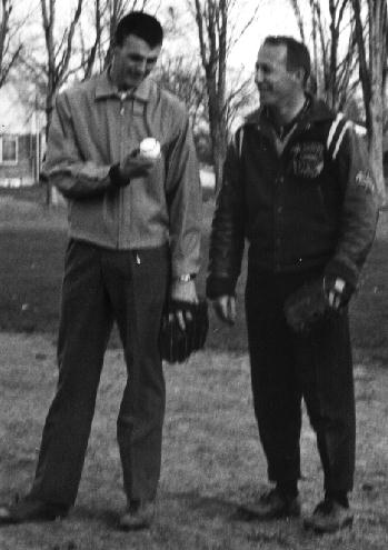 D. Westbrook & J. Field of the Giants Baseball Team Practice, 1966