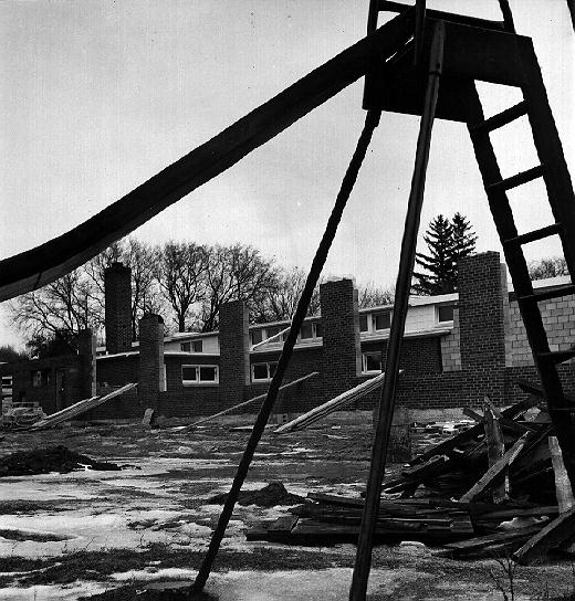 Construction at Glen Williams Public School, 1965