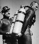 Cliff Johnson & Paul Barber, local scuba divers, 1962