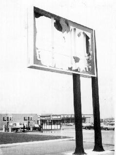 Broken Canadian Tire Sign after a Storm, 1971