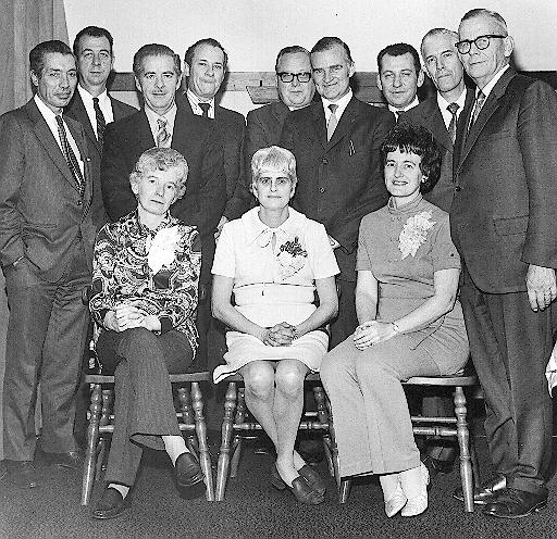 Varian's Long Service People Receive Pins, 1971