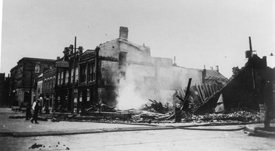 O'Neill Block after fire, 1922