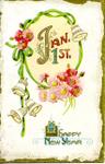 Happy New Year Postcard  1913