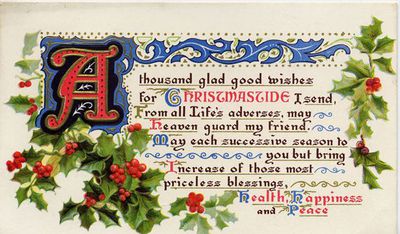 Christmas Card for Margaret Mathews, c. 1908