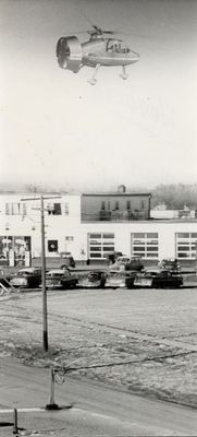 Avian 2-180 flying over Georgetown, 1962